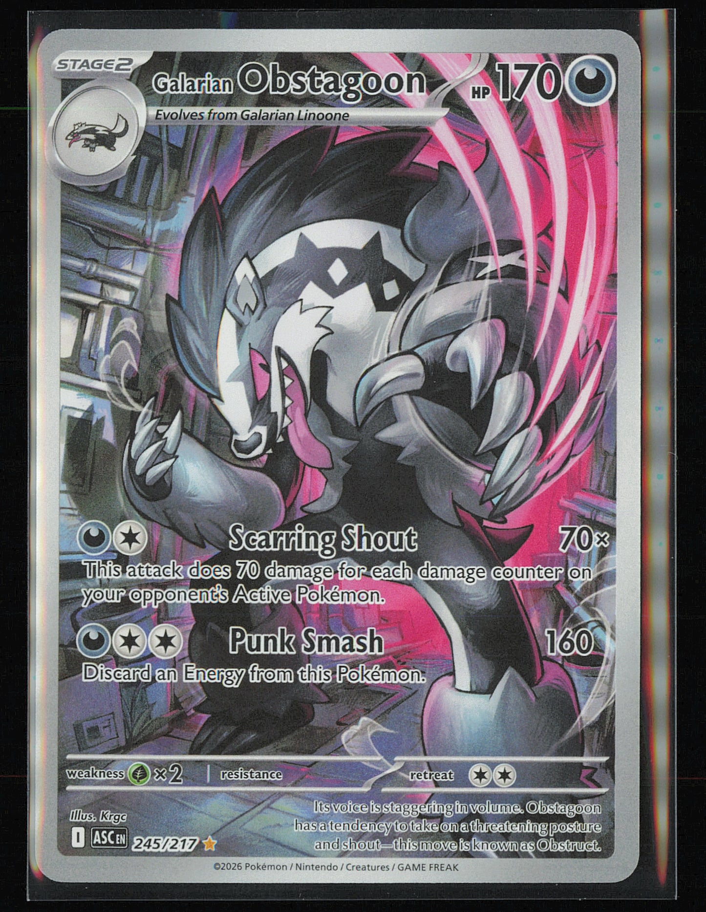 ME: Ascended Heroes #245/217 Galarian Obstagoon