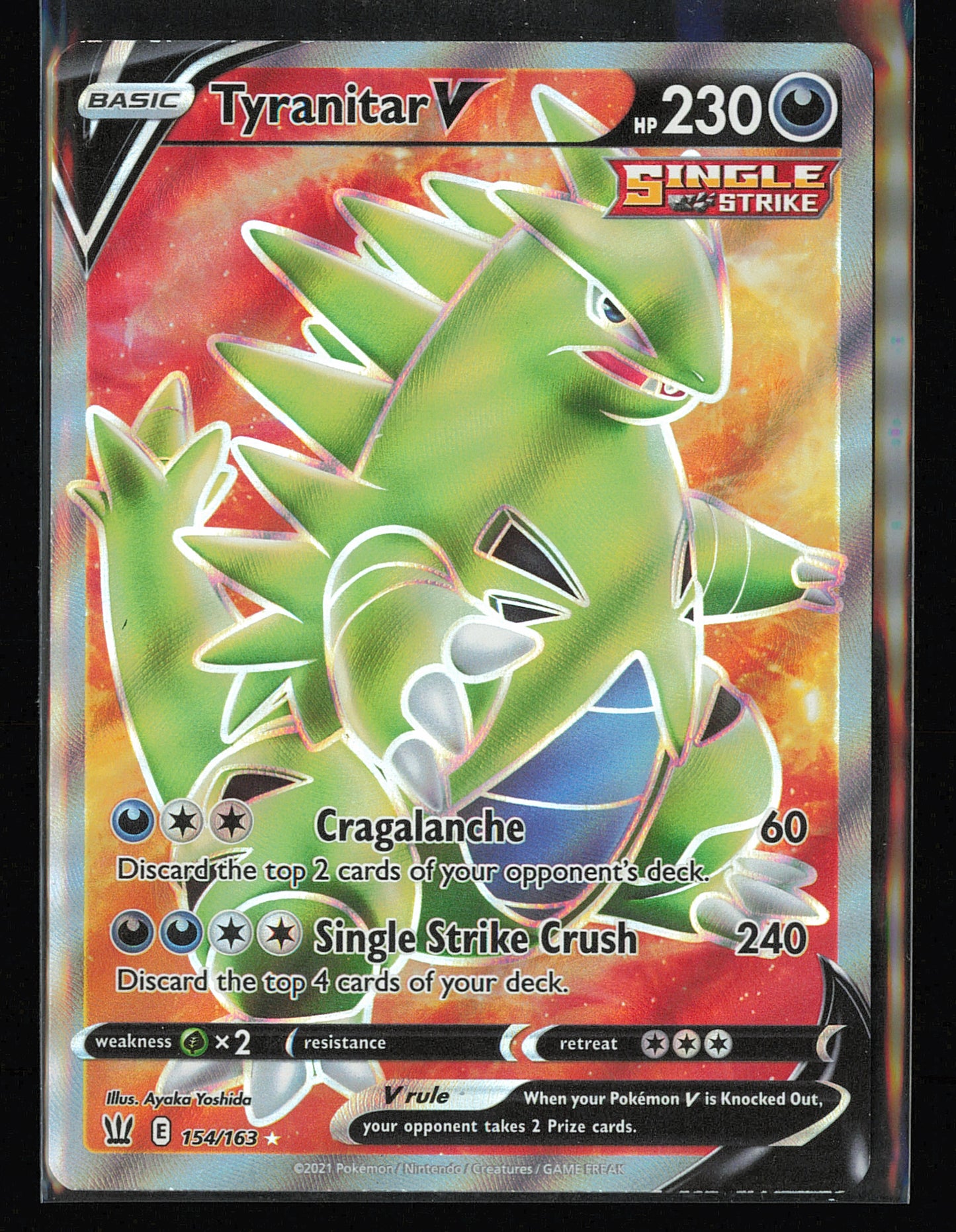 SWSH05: Battle Styles #154/163 Tyranitar V (Full Art)