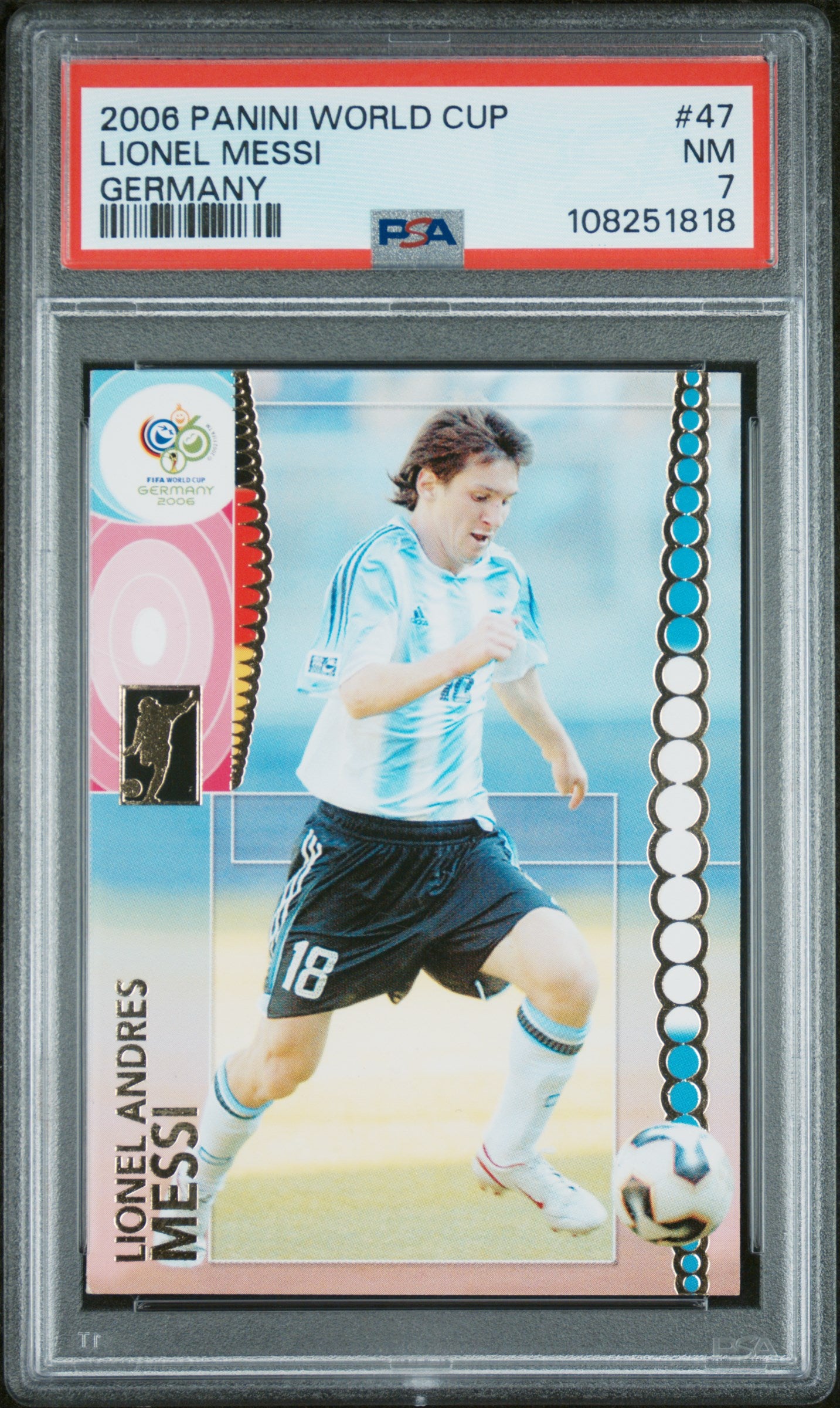 2006 Panini World Cup Germany #47 Lionel Messi Germany PSA 7