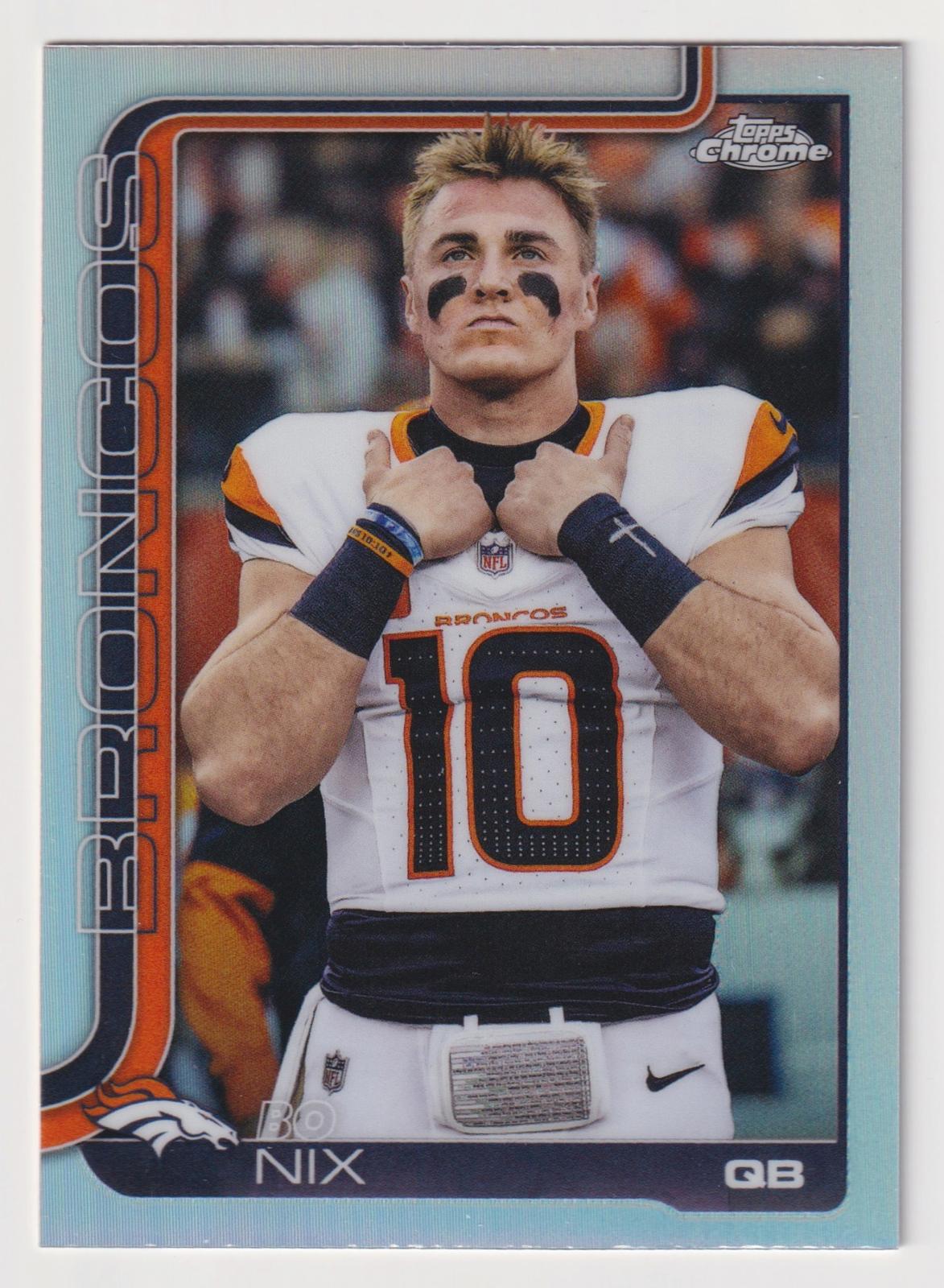 2025 Topps Chrome #88 Bo Nix Image Variation Refractor