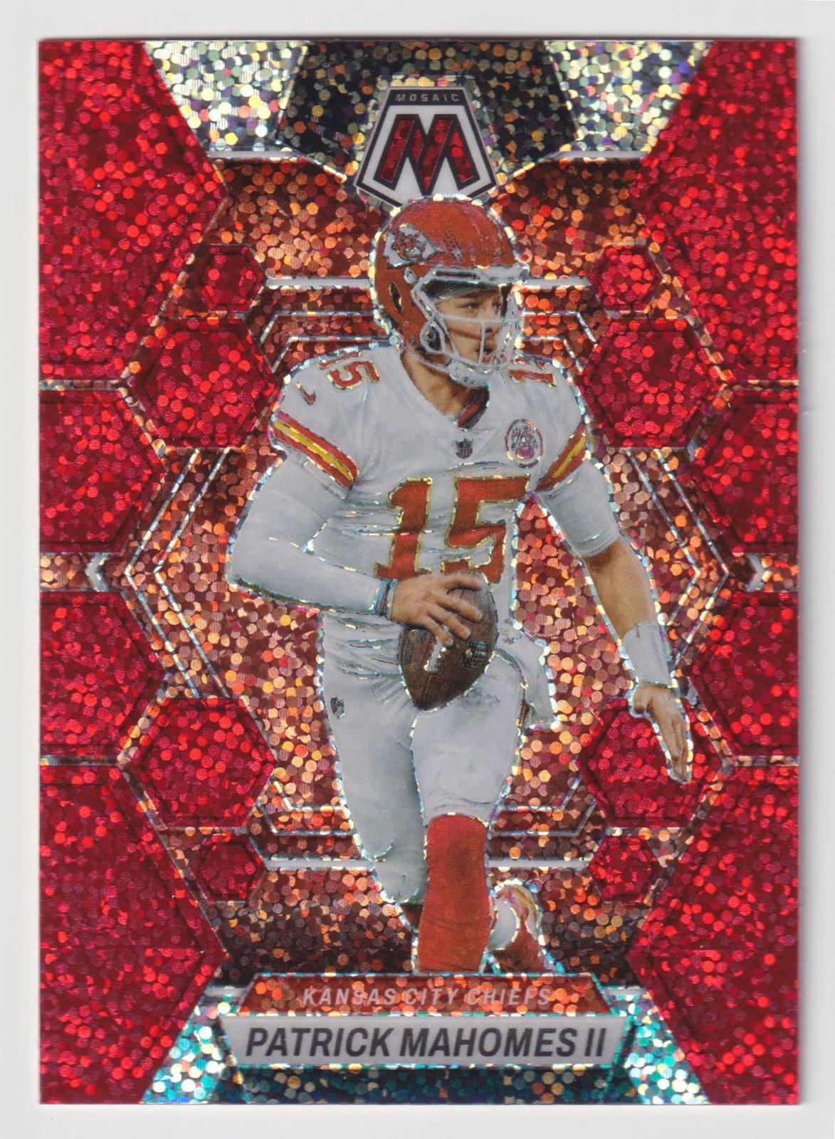 2023 Panini Mosaic #109 Patrick Mahomes II Red Sparkle