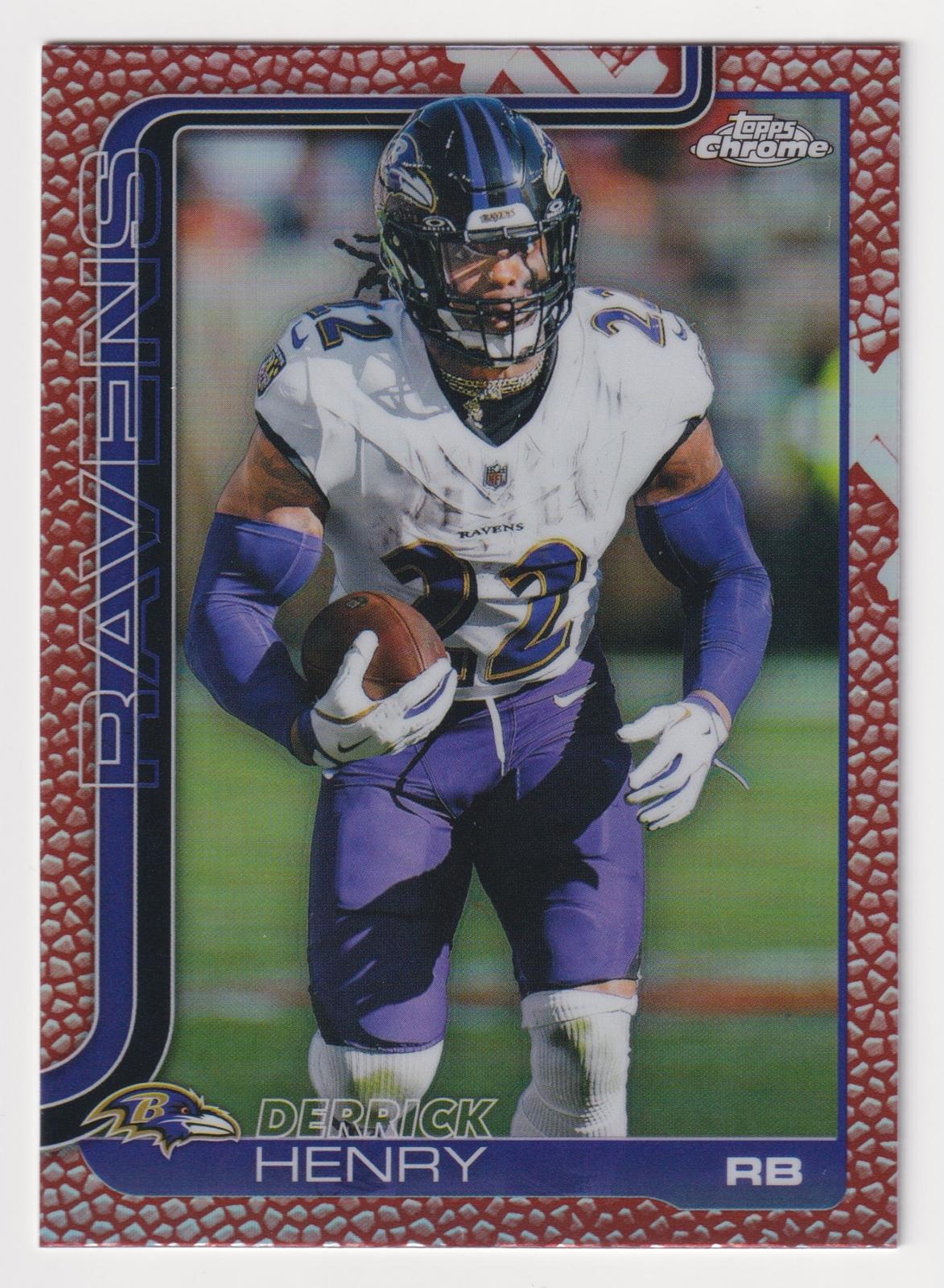 2025 Topps Chrome #25 Derrick Henry Football Leather Refractor