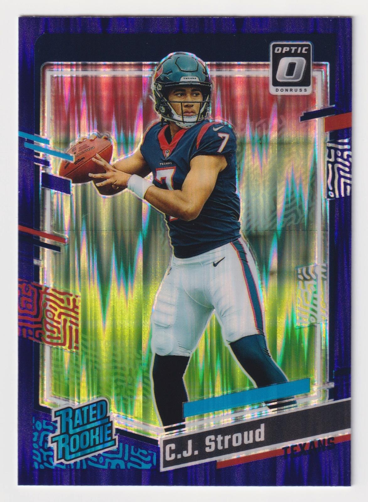2023 Donruss Optic #244 C.J. Stroud Purple Shock