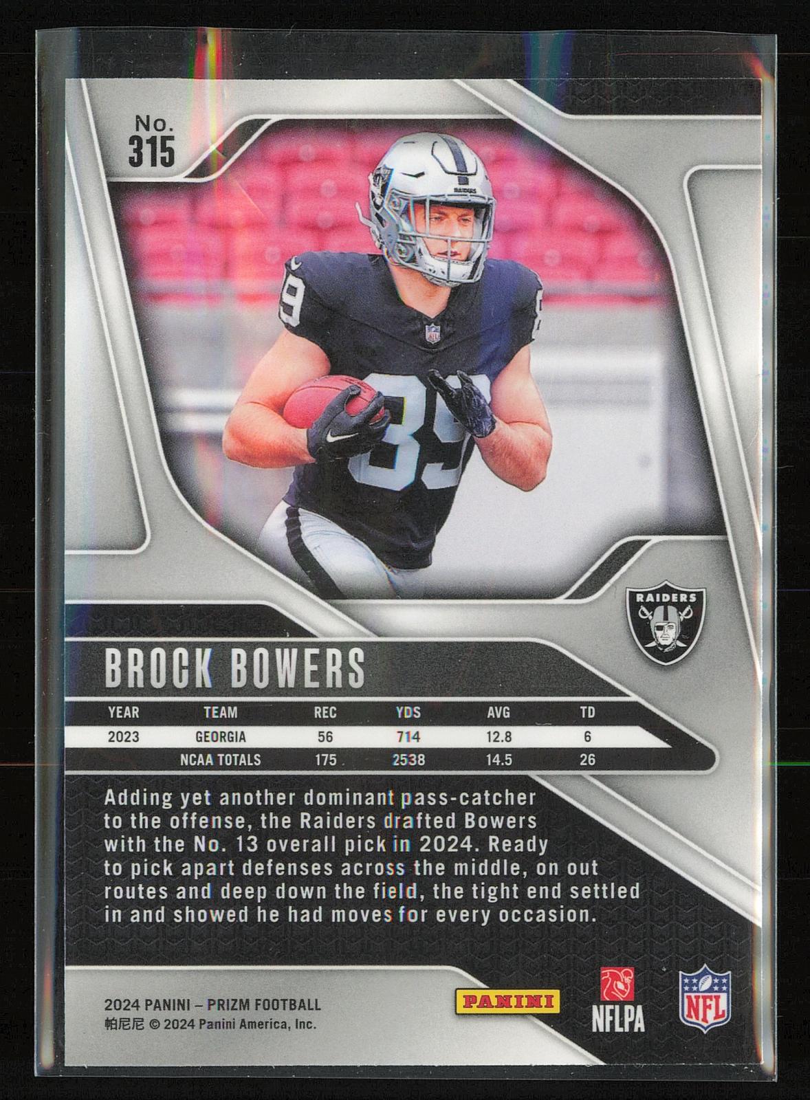 2024 Panini Prizm #315 Brock Bowers
