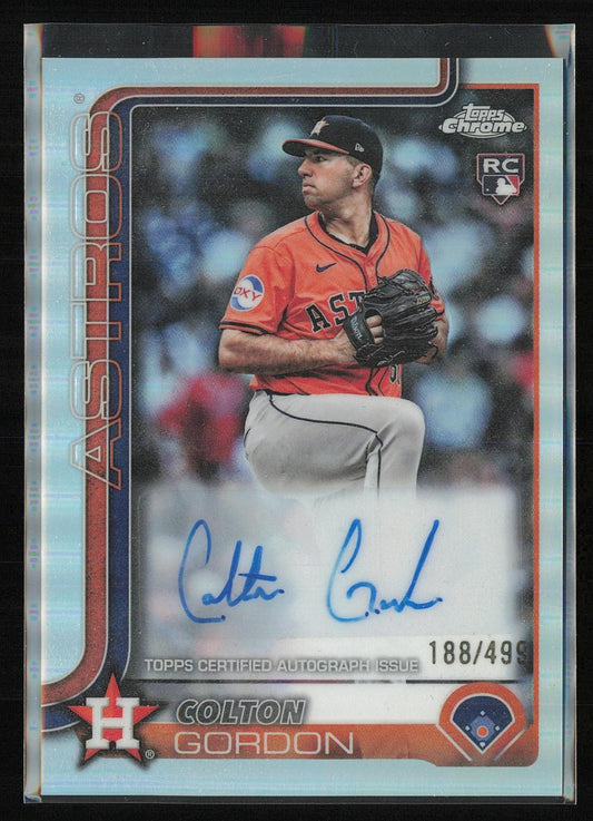 2025 Topps Chrome Update Refractor #AC-CG Colton Gordon RC /499 AUTO Astros