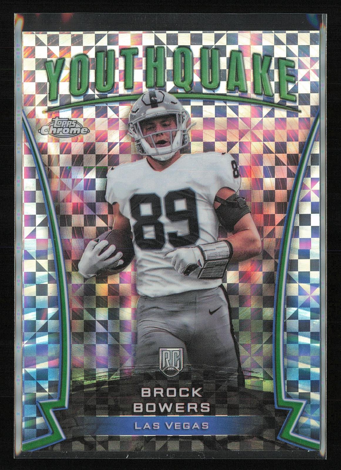 2024 Topps Chrome #Y-17 Brock Bowers Youthquake X-Fractor
