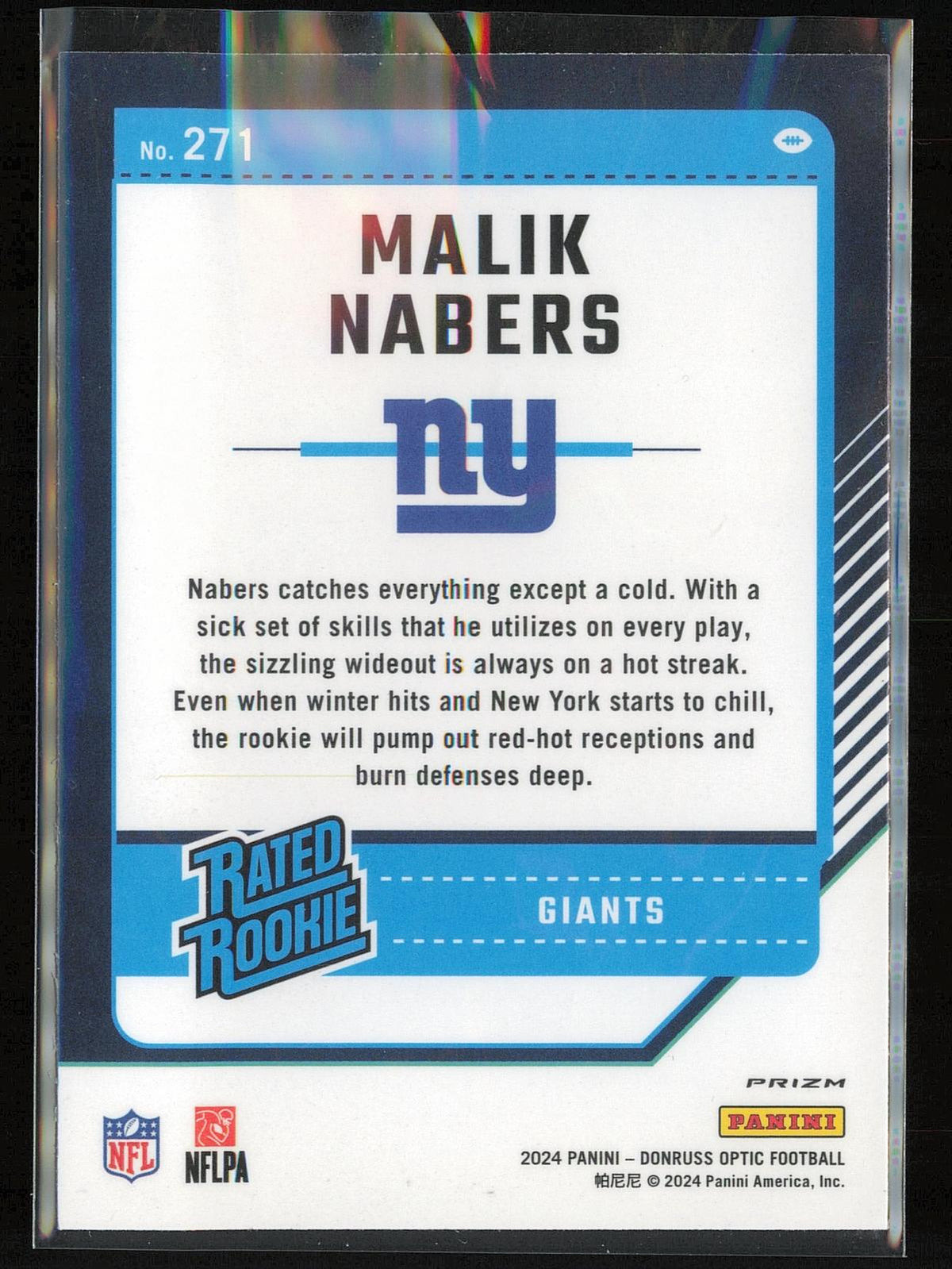 2024 Donruss Optic #271 Malik Nabers Holo