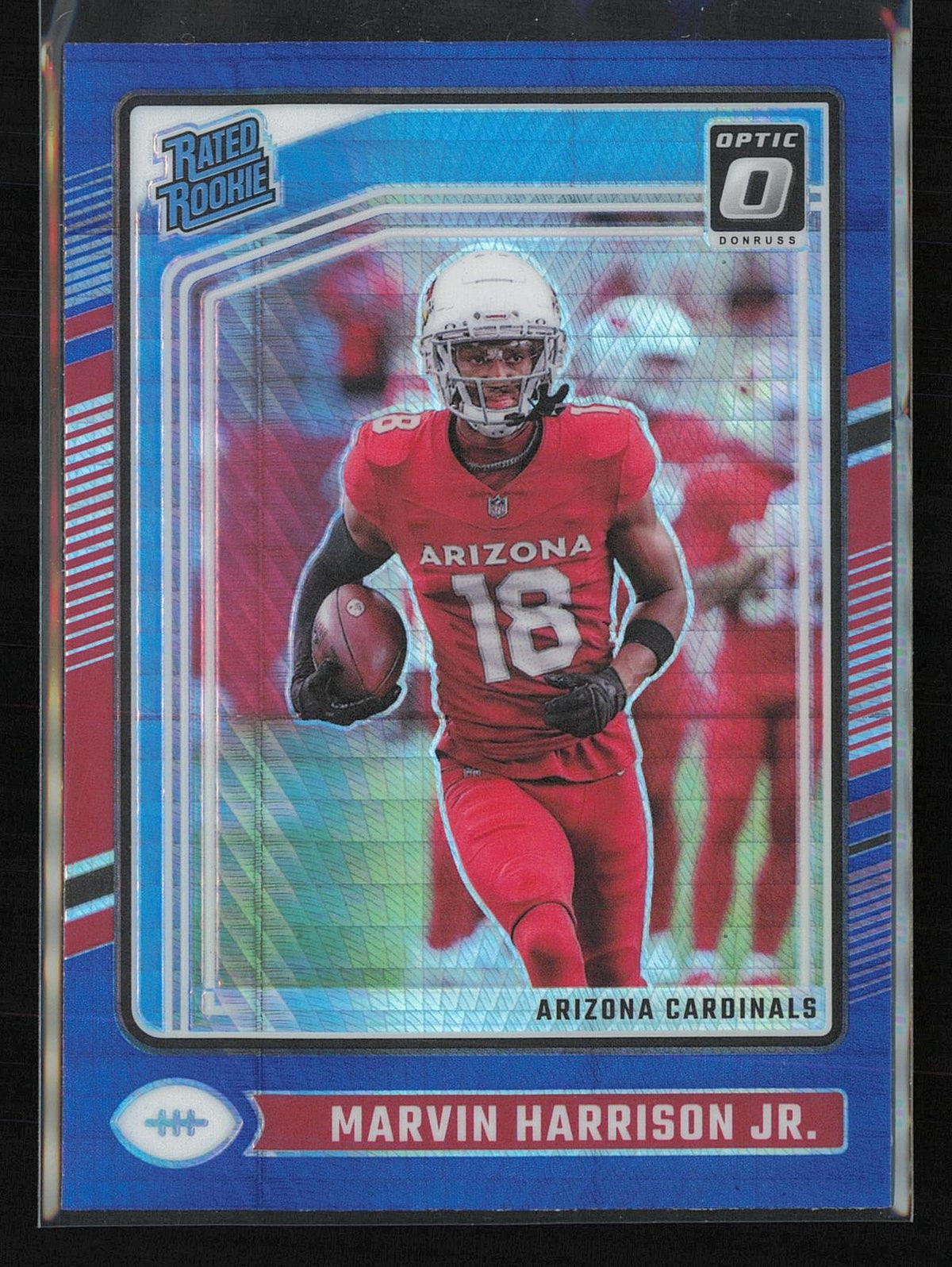 2024 Donruss Optic #276 Marvin Harrison Jr. Blue Hyper