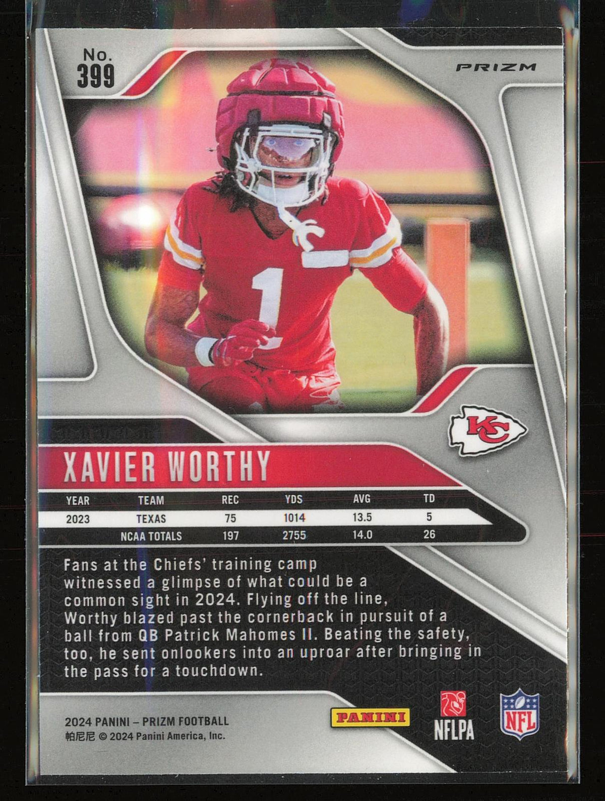 2024 Panini Prizm #399 Xavier Worthy Disco