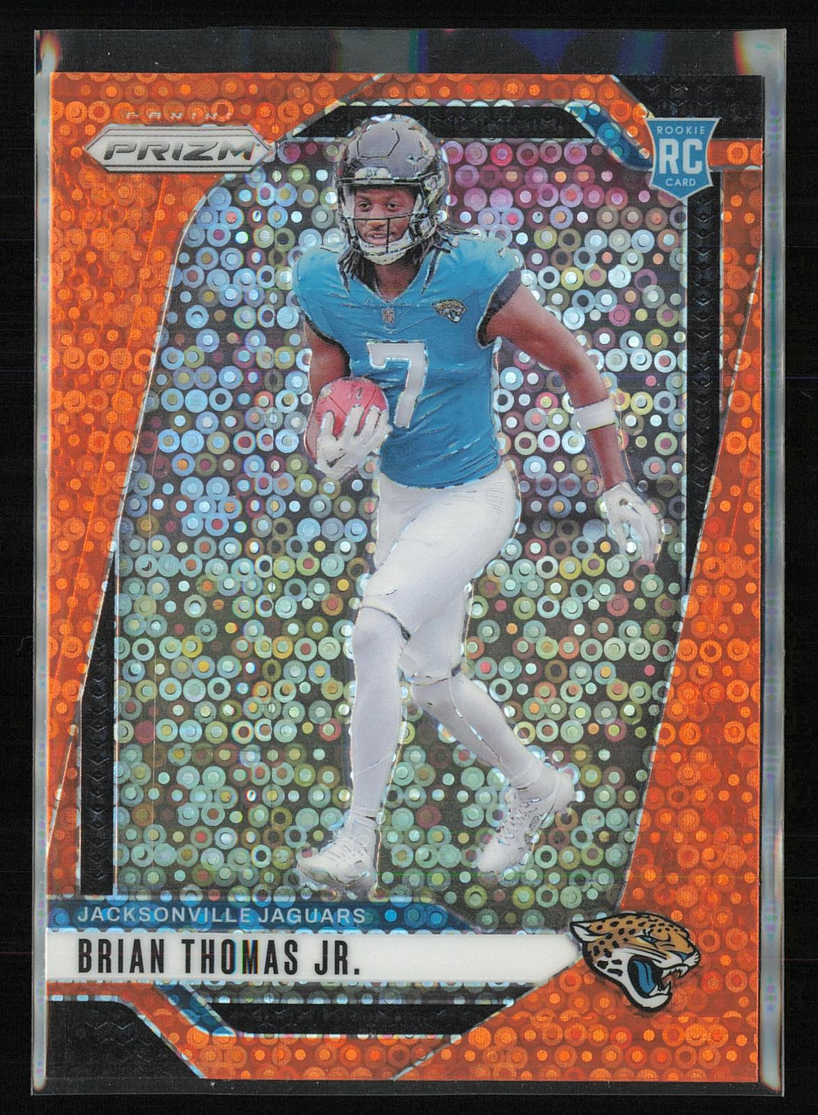 2024 Panini Prizm #314 Brian Thomas Jr. Orange Disco Prizm