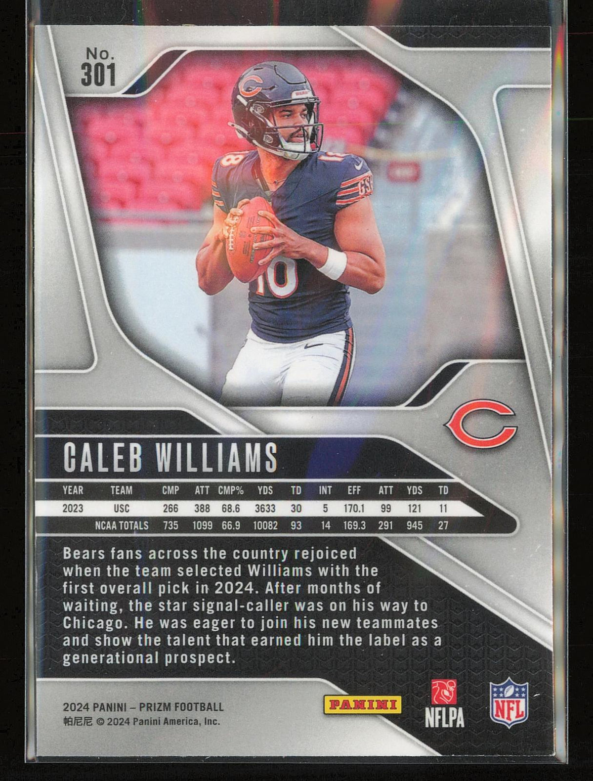 2024 Panini Prizm #301 Caleb Williams
