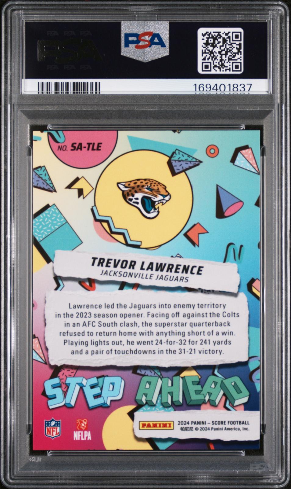 2024 Panini Score Step Ahead #SATLE Trevor Lawrence PSA 10
