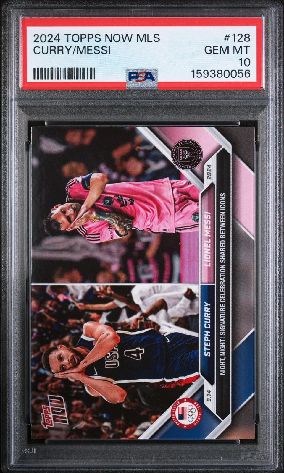 2024 Topps Now Mls #128 Curry/Messi PSA 10