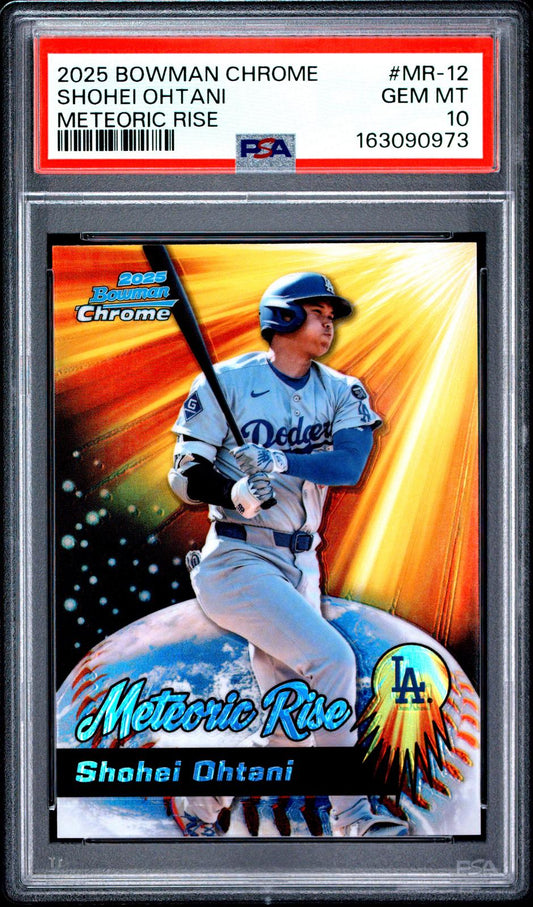 2025 Bowman Chrome Meteoric Rise #MR-12 Shohei Ohtani PSA 10