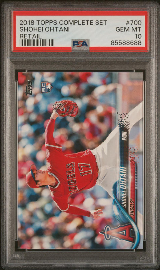 2018 Topps Complete Set #700 Shohei Ohtani Retail PSA 10