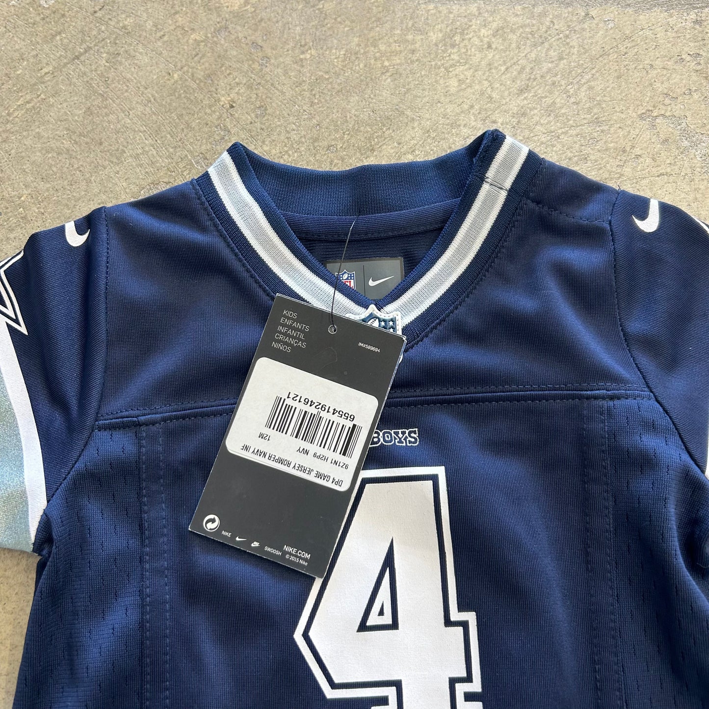 Toddler Dak Prescott Cowboys Jersey Sz 12M