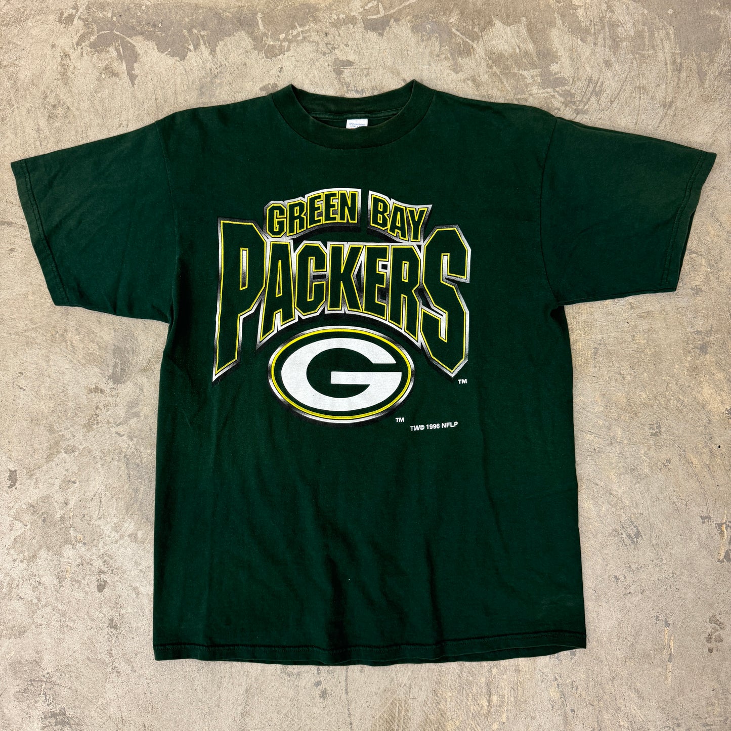 Vintage Logo 7 1996 Green Bay Packers Tee Sz L