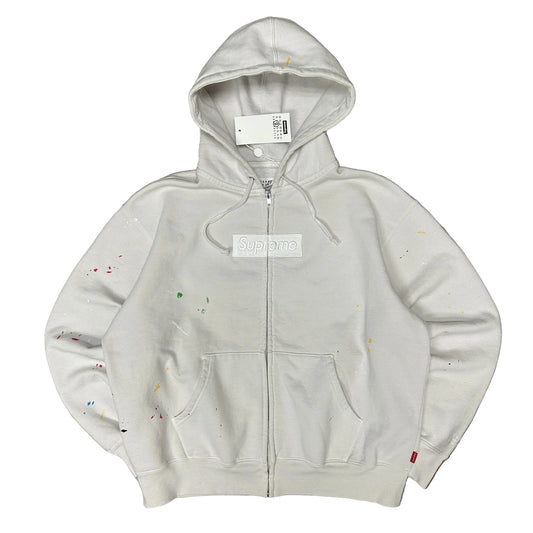 Supreme MM6 Maison Margiela Box Logo Zip Up Hooded   Sweatshirt