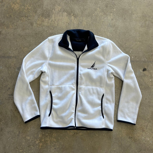 Nautica White Zip Up Sz S