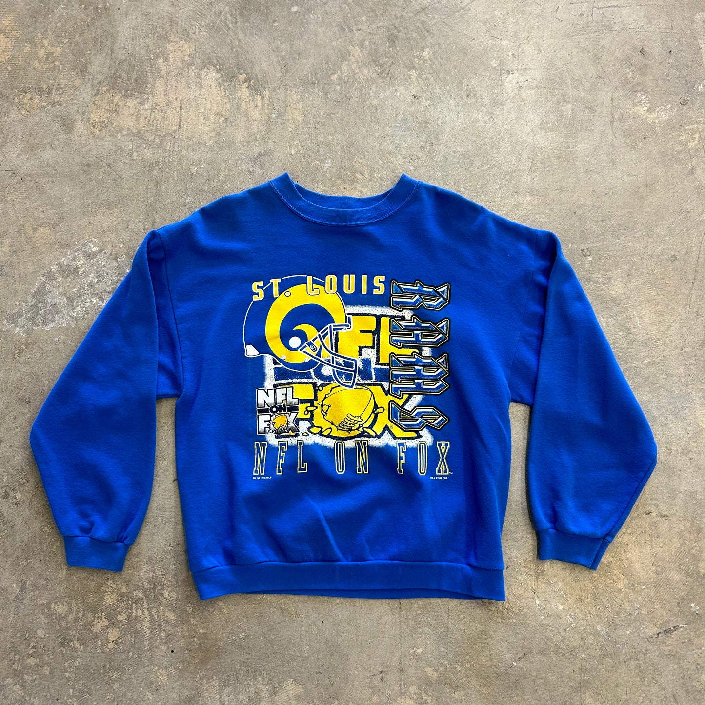 Vintage St. Louis Rams 1996 Fox NFL Sweatshirt Sz L