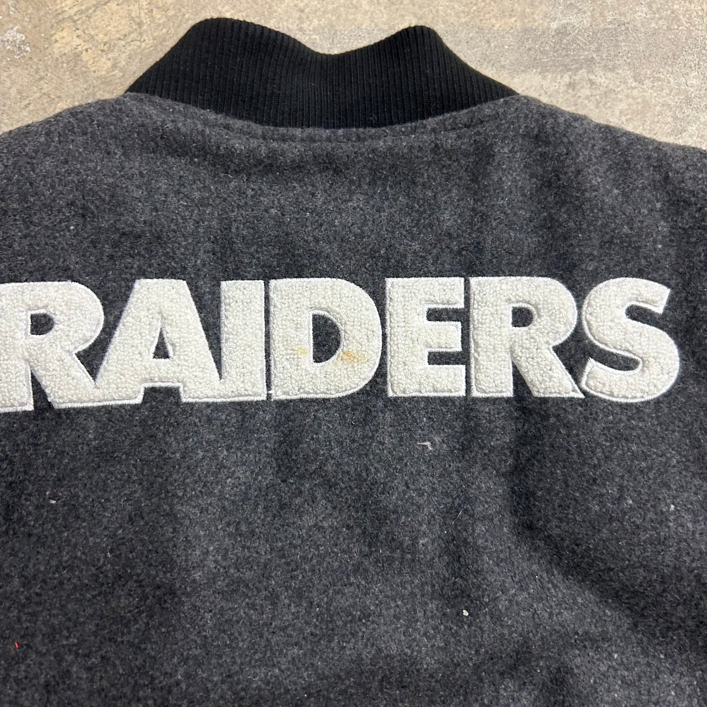 Raiders Varsity Jacket Kids Sz XL