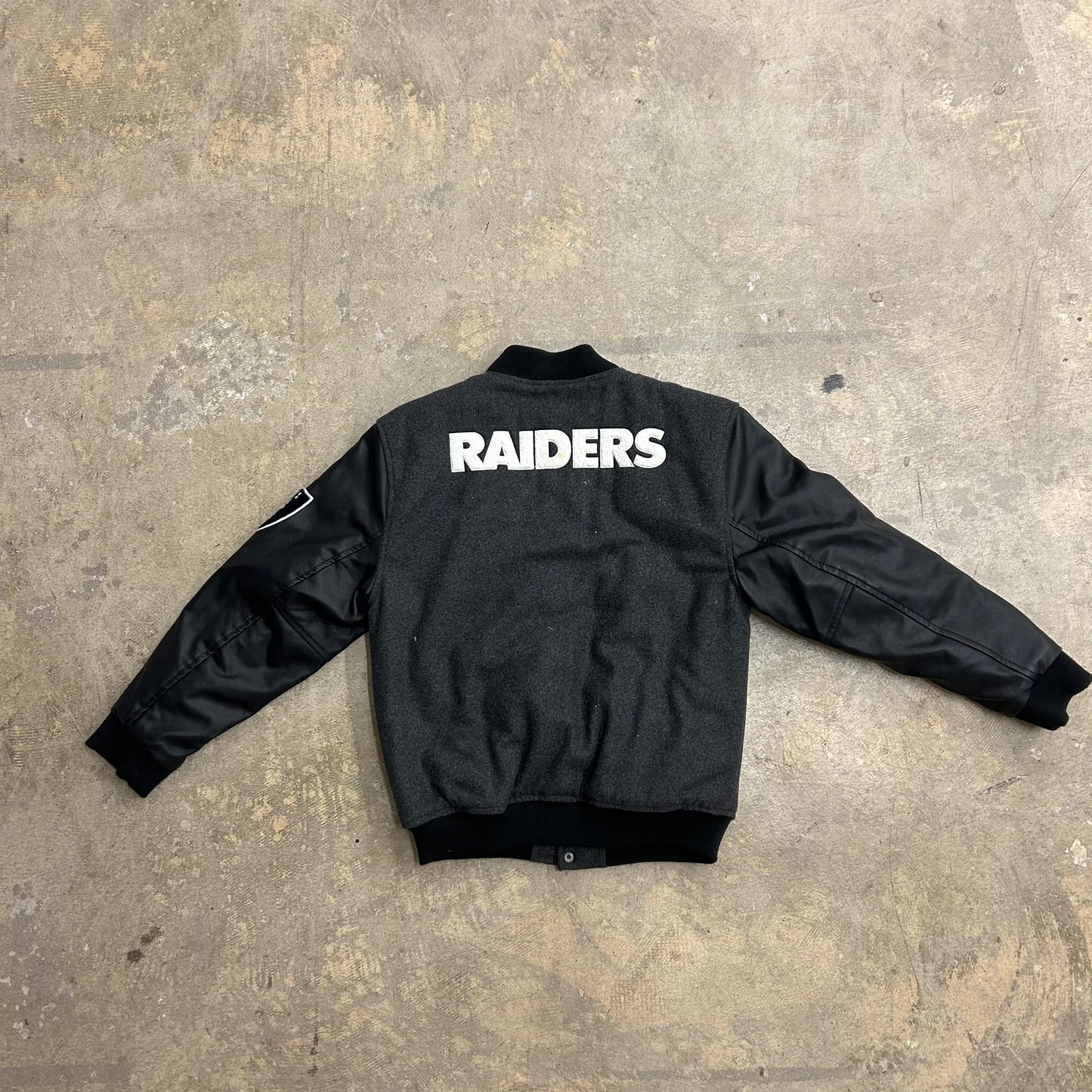 Raiders Varsity Jacket Kids Sz XL