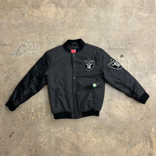 Raiders Varsity Jacket Kids Sz XL