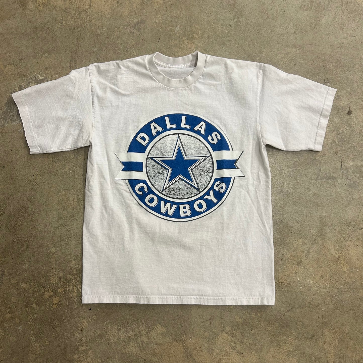 Vintage Cowboys White Tee Sz L