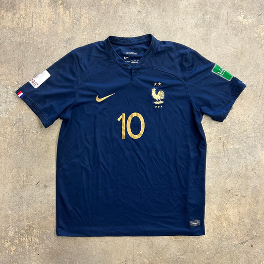 France 2022 World Cup #10 Mbappe Jersey Sz 2XL