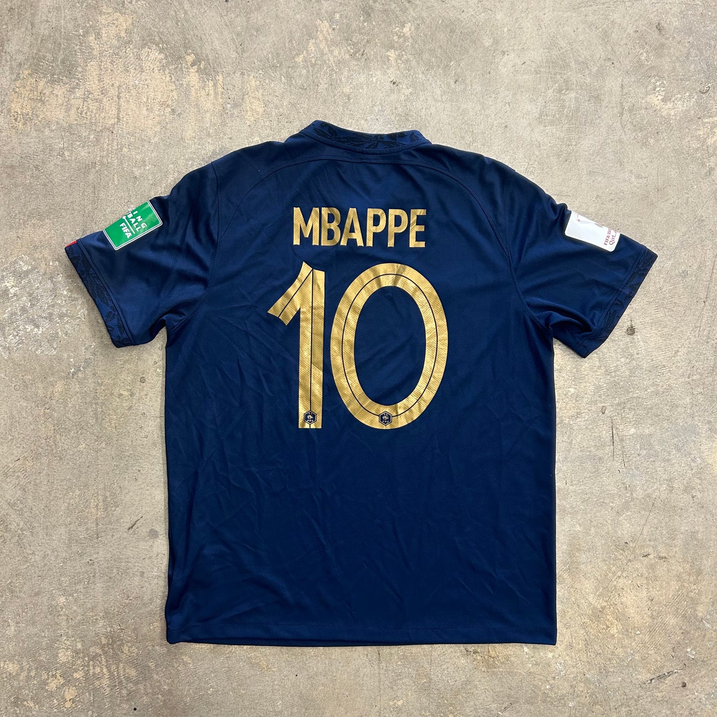 France 2022 World Cup #10 Mbappe Jersey Sz 2XL