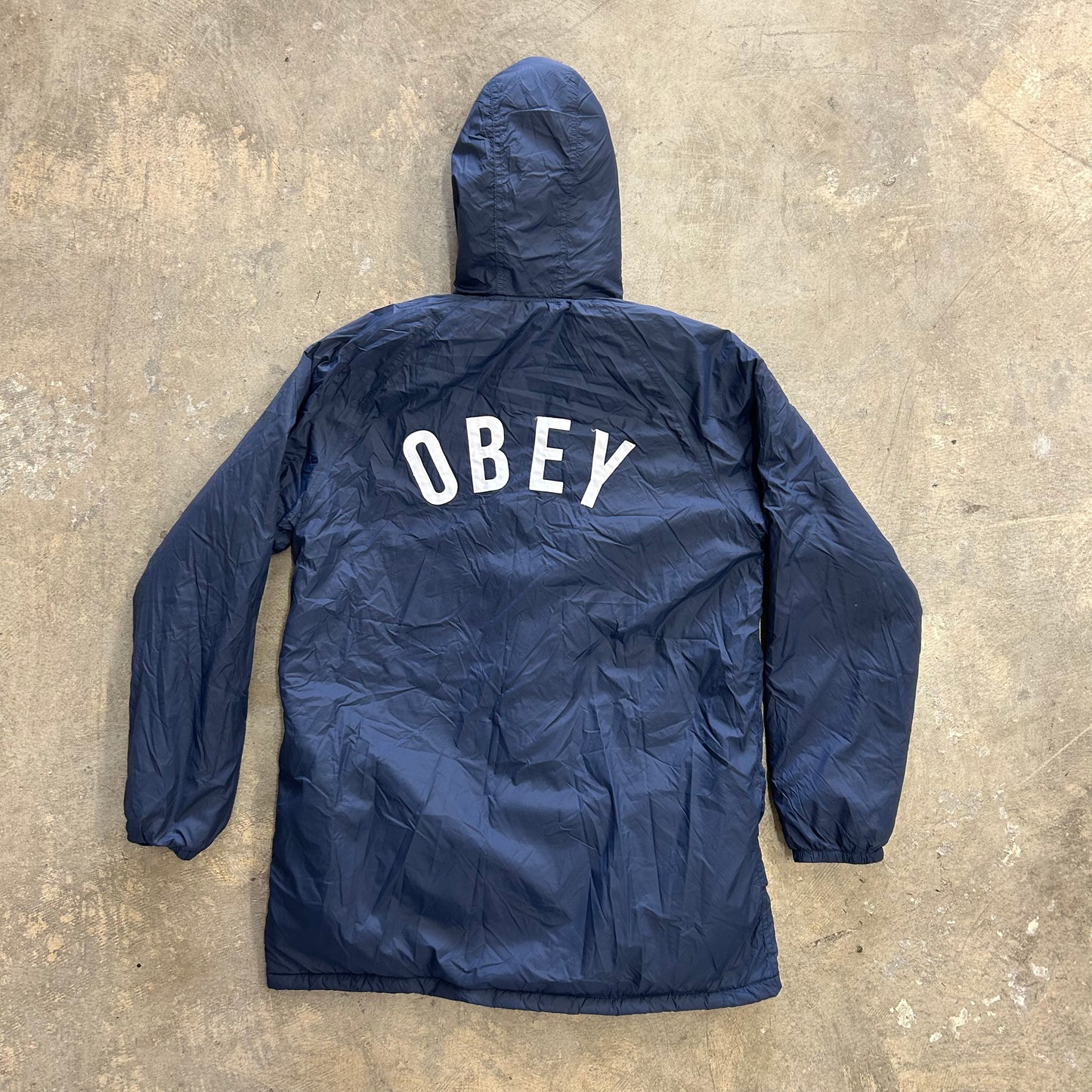 Obey Navy Jacket Sz L