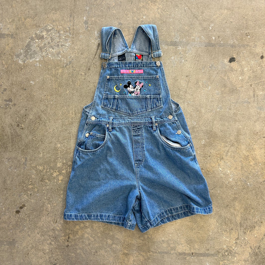 Vtg Disney Mickey And Minnie Overalls Sz Womens M