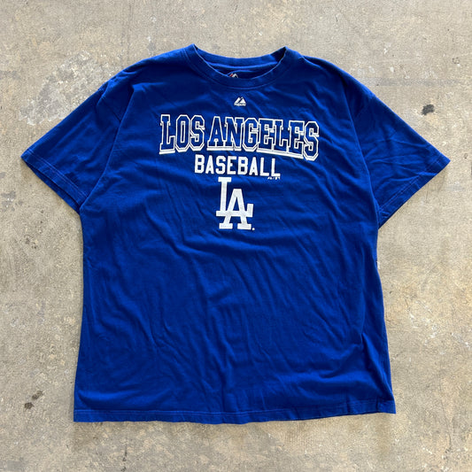 Dodgers Blue Majestic Tee Sz 3XL