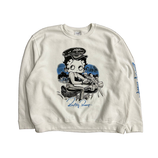 Betty Boop White Women's Sweatshirt