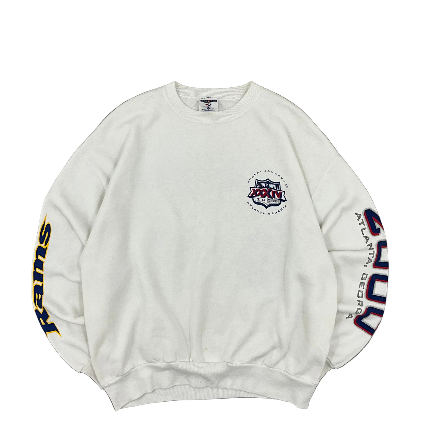 Vtg Super Bowl 34 Rams Vs Titans Sweatshirt
