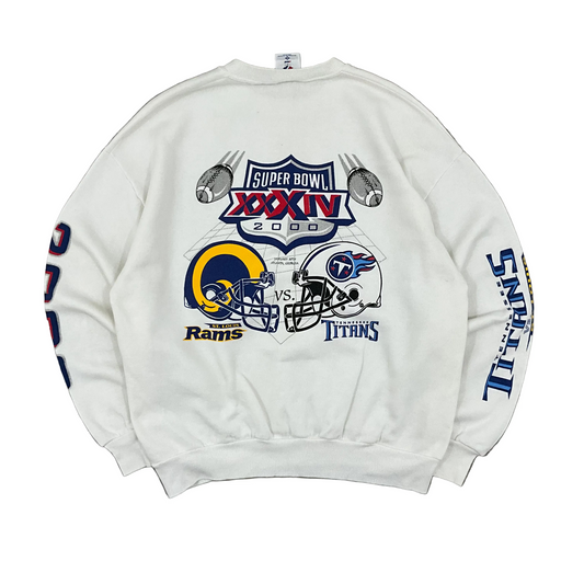 Vtg Super Bowl 34 Rams Vs Titans Sweatshirt
