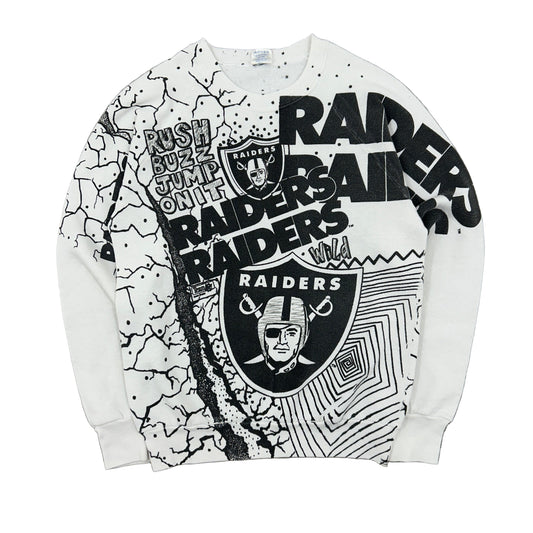 VTG NFL Raiders AOP Kids Sweatshirt