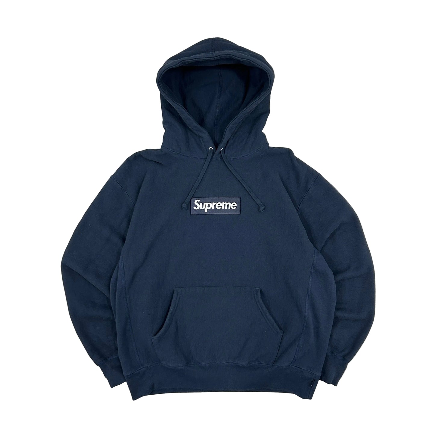 Supreme Box Logo Hooded Sweatshirt Navy