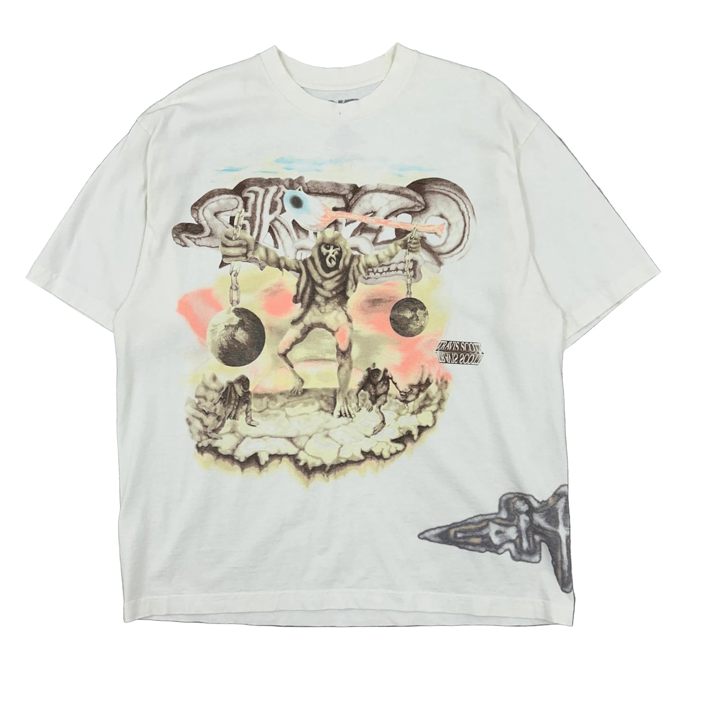 Cactus Jack by Travis Scott Utopia Tour Skitzo Circus Maximus Tee White