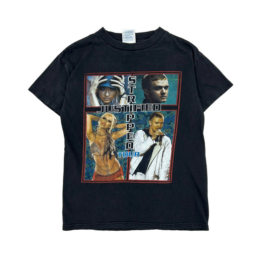 Vtg Justin Timberlake Christina Aguilera Justified Tour Black