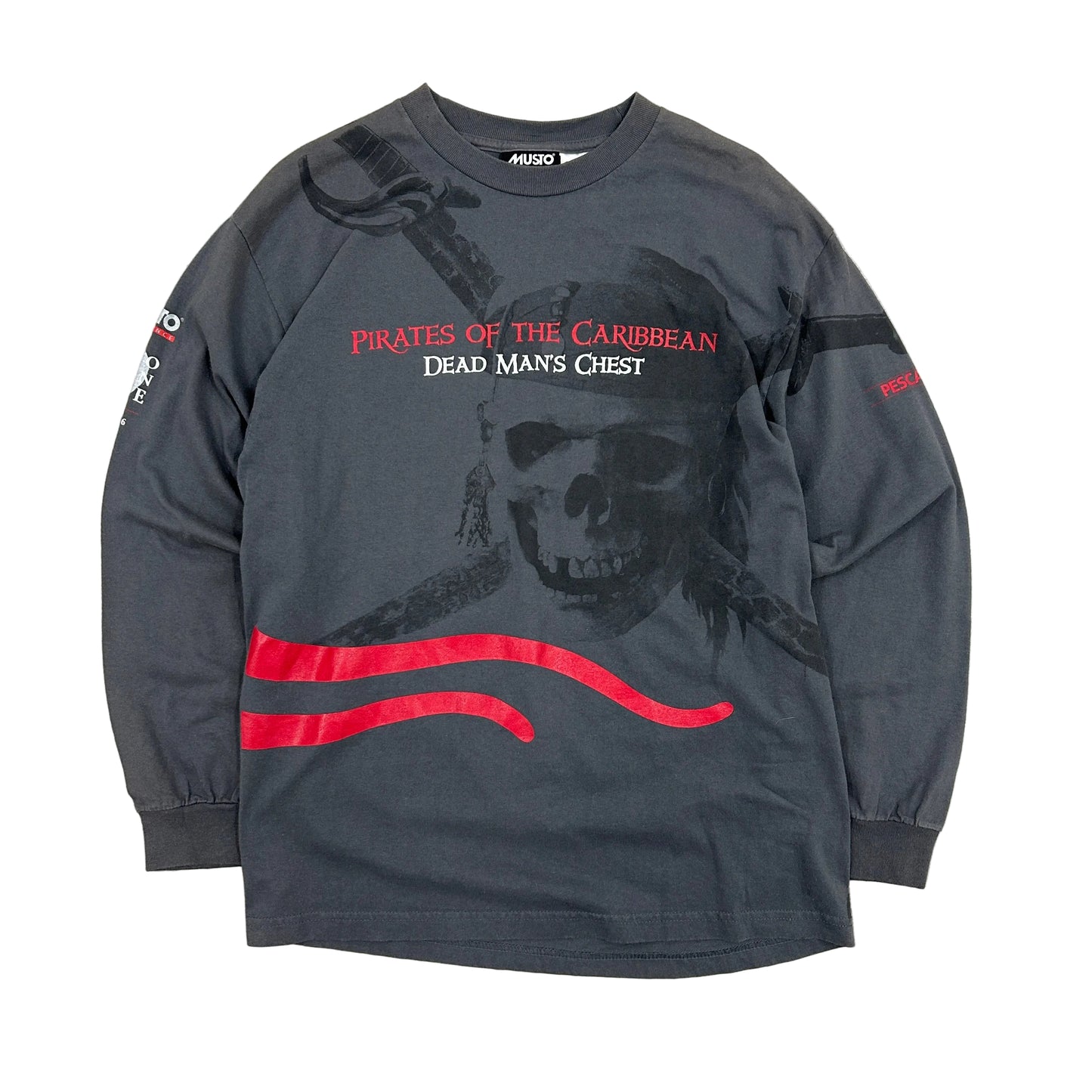 Vtg 2006 Disney Pirates of the Caribbean Promo All Over Print Long Sleeve