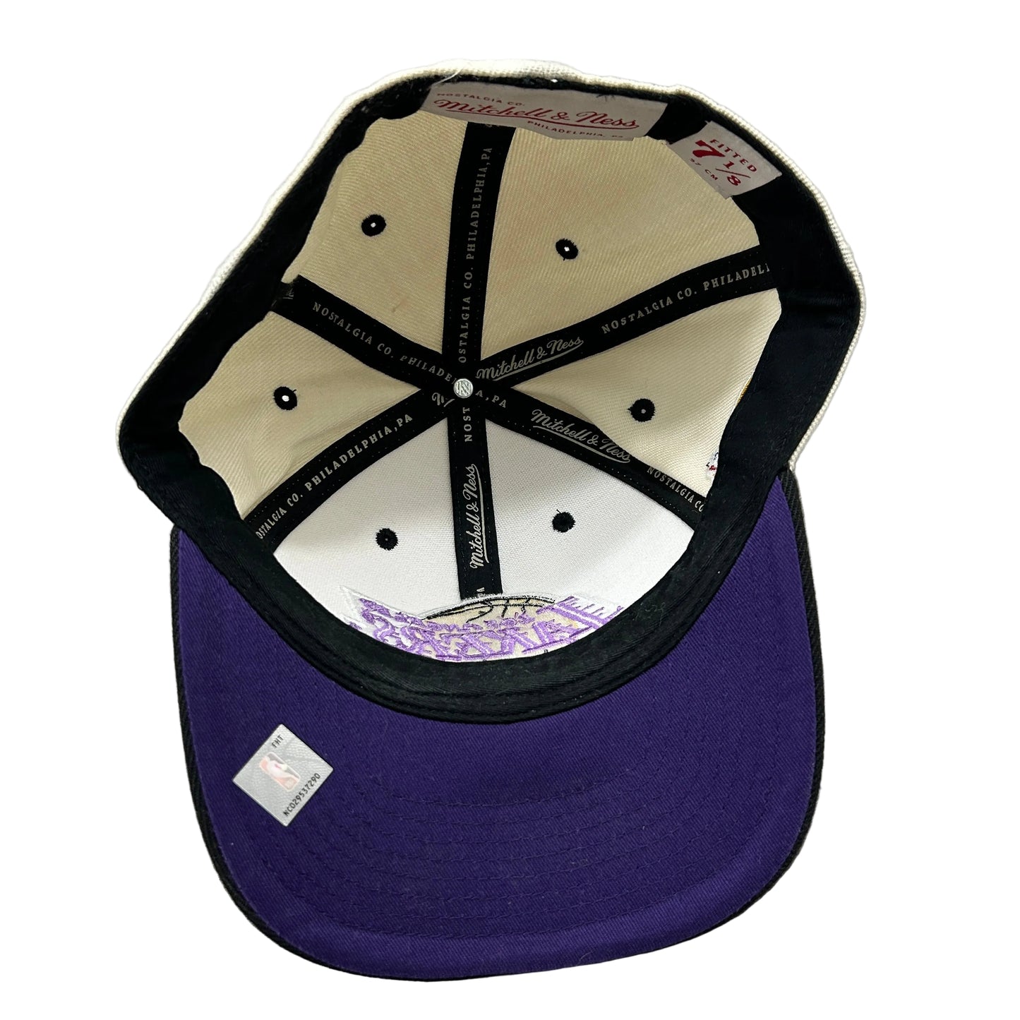 Lakers Purple Brim Mitchell & Ness Fitted