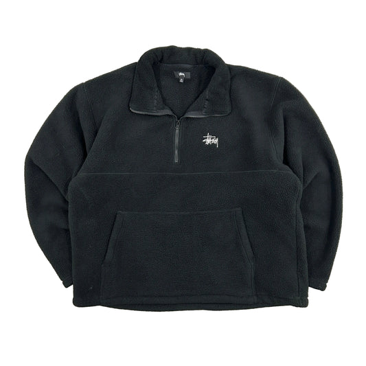 Stüssy Black Half-Zip Sweater