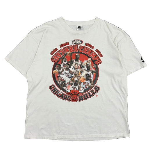 Vtg Starter Chicago Bulls 1997 NBA Champs Team Tee