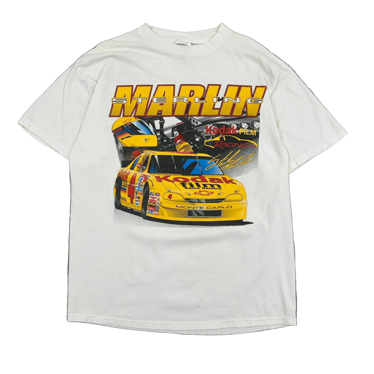 Vtg 1990s Sterling Marlin Kodak Racing NASCAR Tee