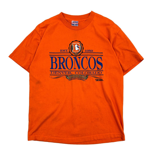 Vtg Denver Broncos Trench Tee