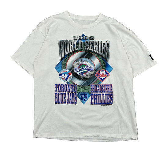 Vtg 90s Starter 1993 WS Philadelphia Phillies Toronto Tee