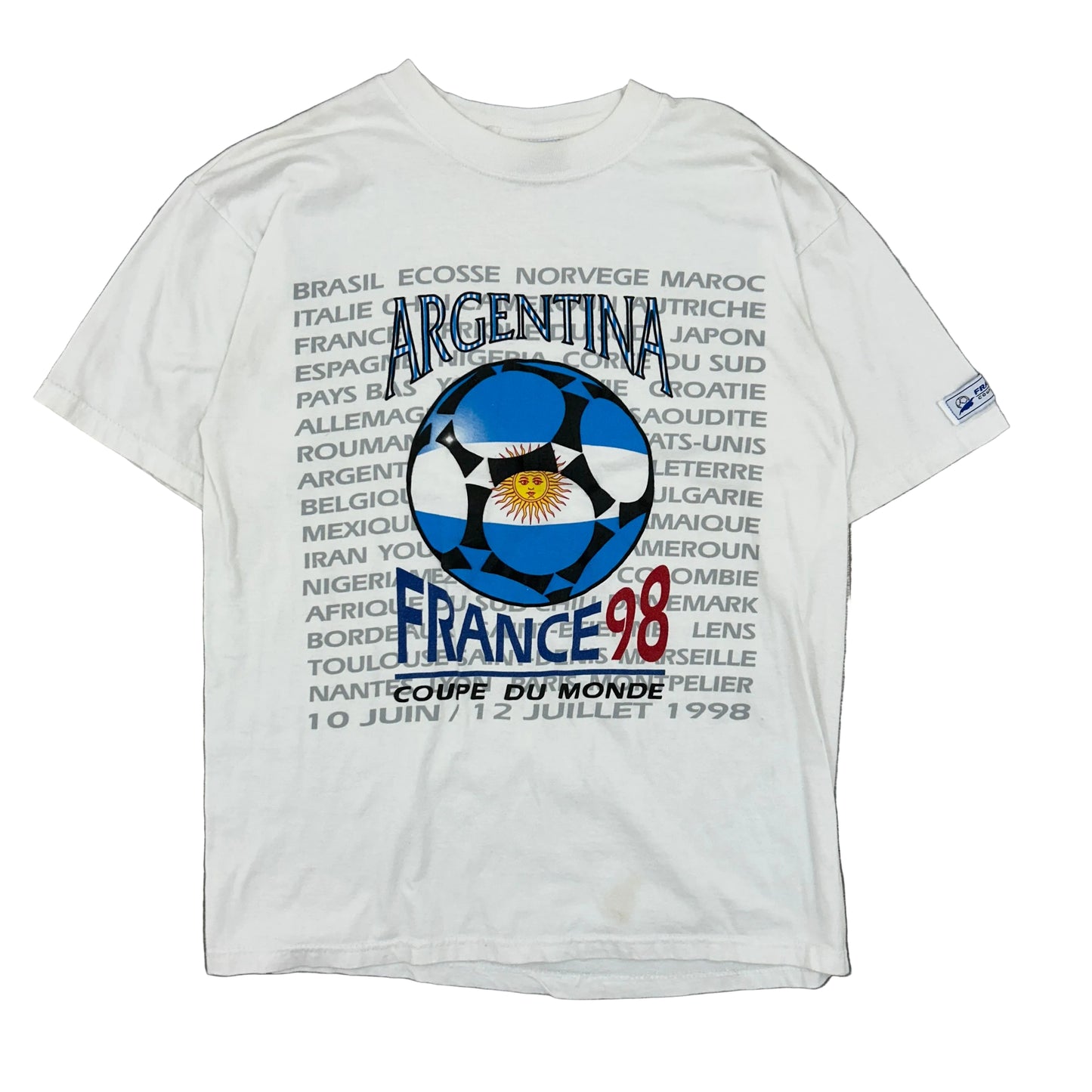 Vtg Argentina World Cup USA 1994 Soccer Football Tee
