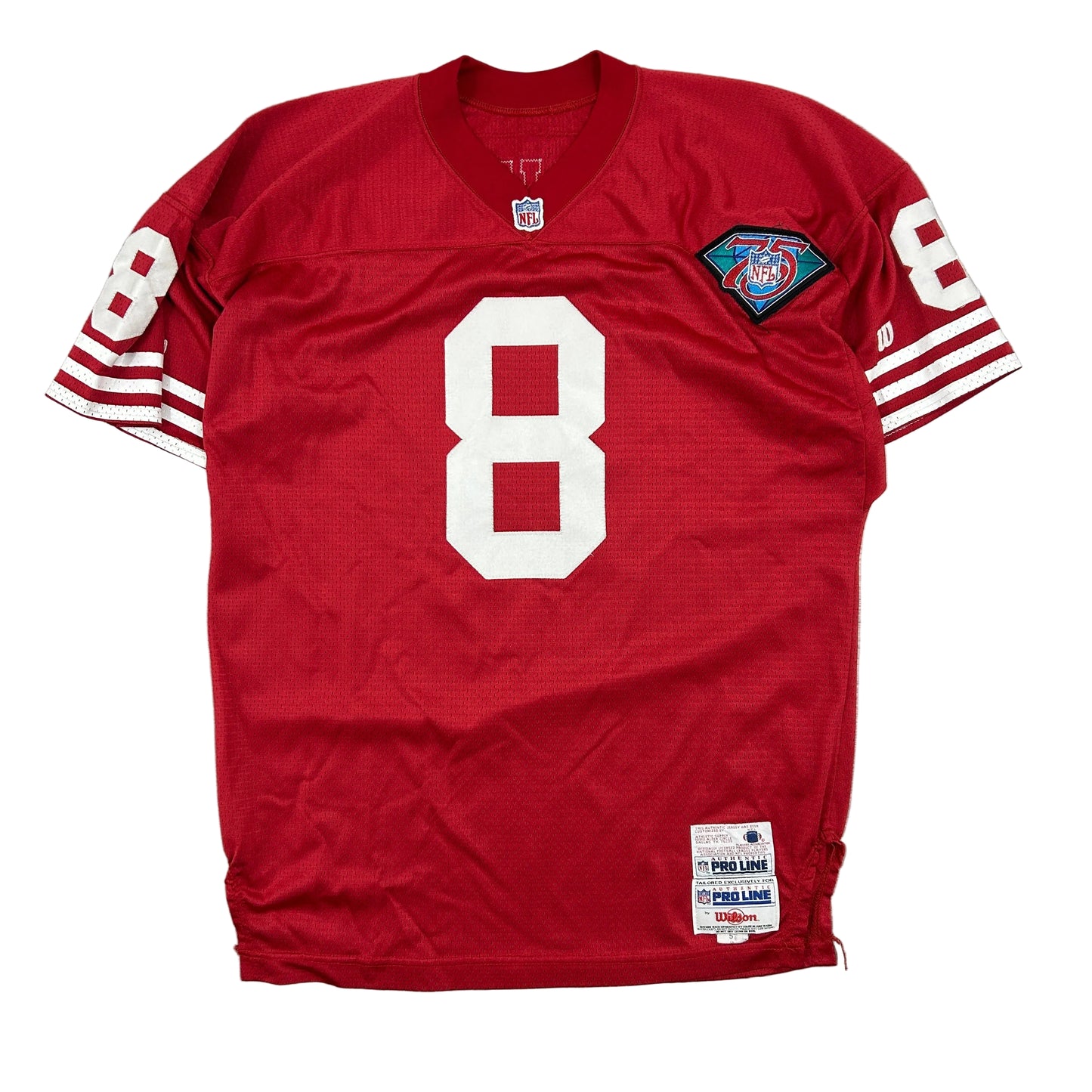 Authentic Steve Young San Francisco 49ers Wilson NFL Jersey 75 Patch