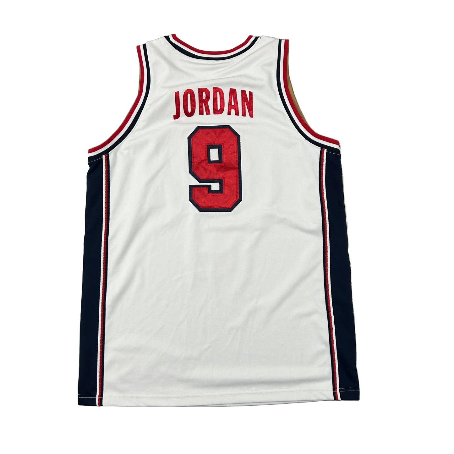Vtg Nike USA Basketball Michael Jordan Dream Team White Sewn Jersey